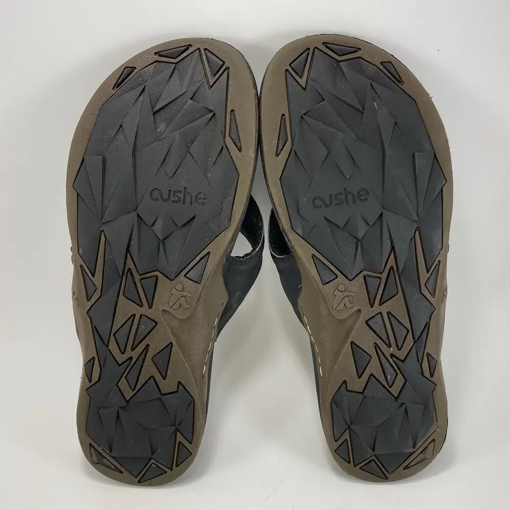 Cushe Manuka Spindrift Thong Comfort Flip Flop Sandals Mens Size 10 Black
